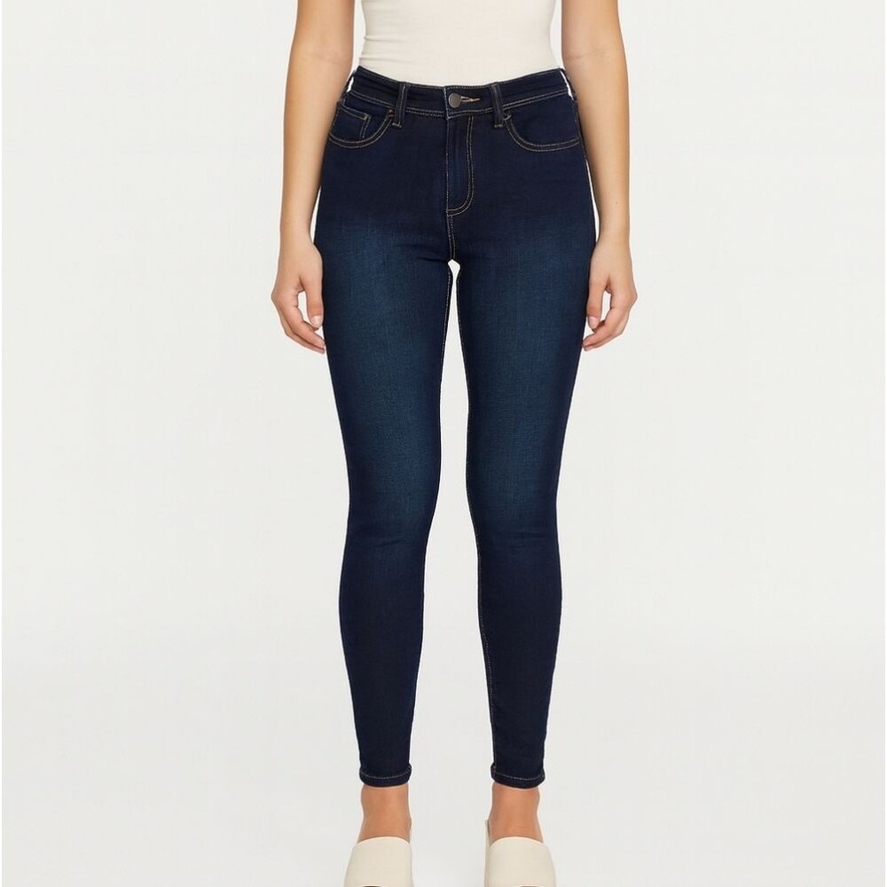 Buckle Black Women's Dark Wash Skinny Jeans Size 24x34 Minimalist Y2k Bke Basics